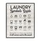 Stupell Industries Rustic Laundry Symbols Guide Framed Giclee Art